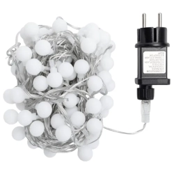 Zewnętrzne lampki choinkowe mleczne kulki 100led RGBY 10 m (kolor+ciepłe)